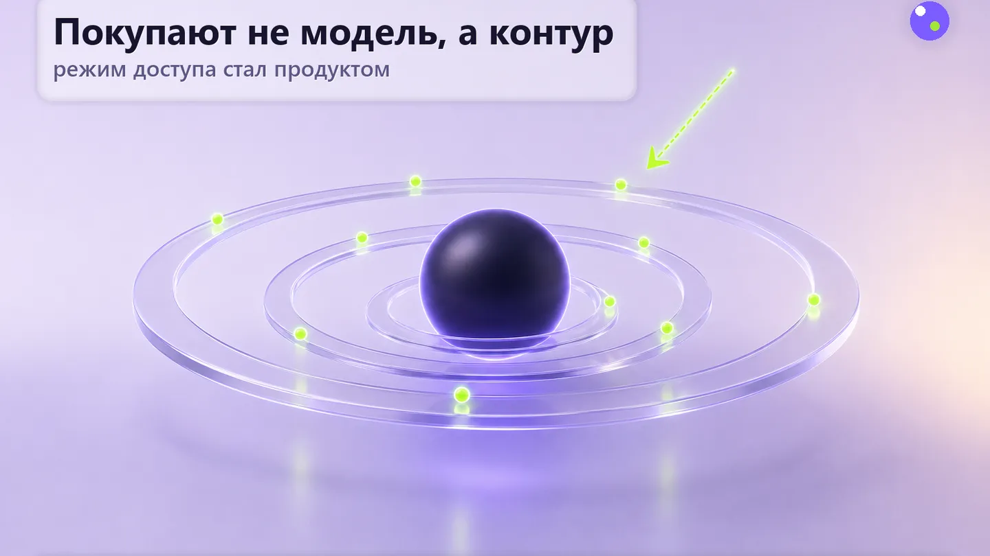 Редакционная обложка SCQR к материалу «Большие лаборатории продают уже не просто модель, а режим доступа к ней».